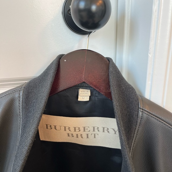 Burberry Brown Leather Bomber M - Picture 3 of 3